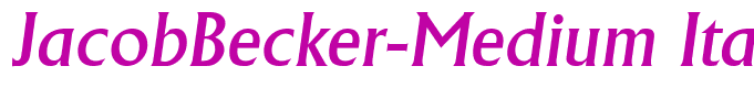 JacobBecker-Medium Italic